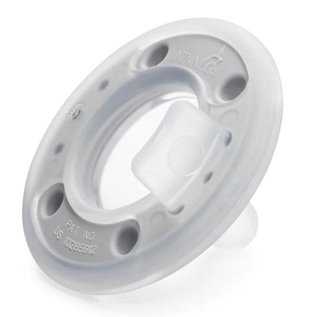 Ninni Co Breast like Pacifier in Frost Grey Reverse View